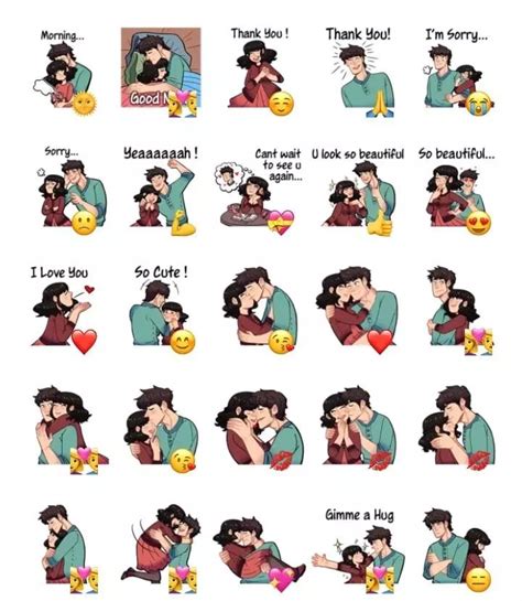 Romantic Kiss Stickers for Sale